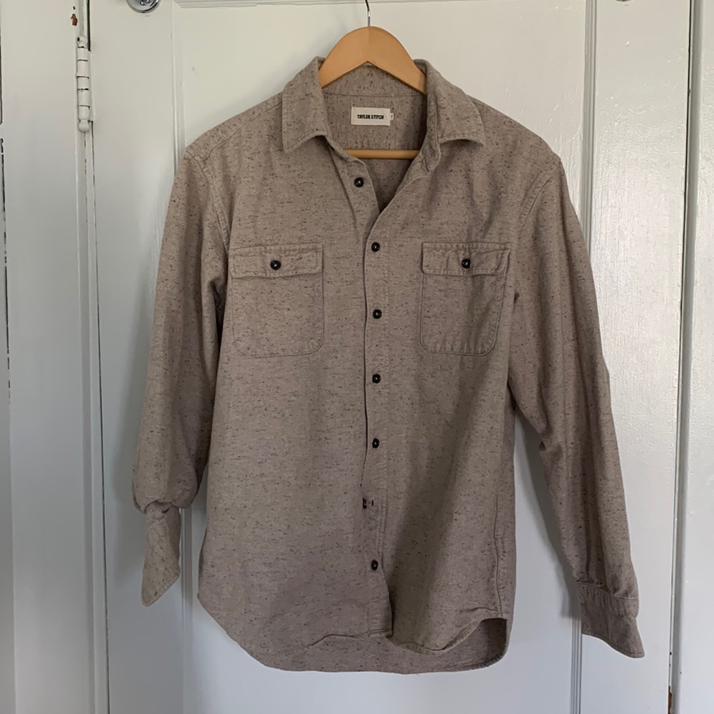 Taylor Stitch oatmeal button down shirt
